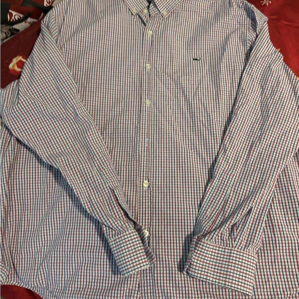 Vineyard Vines Button Down Shirt Size XXL men’s whale plaid